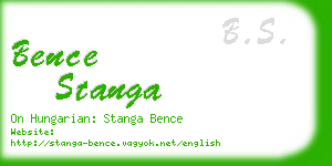 bence stanga business card